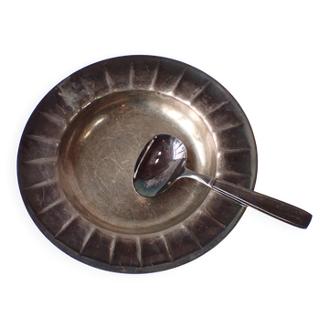 Christofle galla - silver-plated plate and spoon - birth box