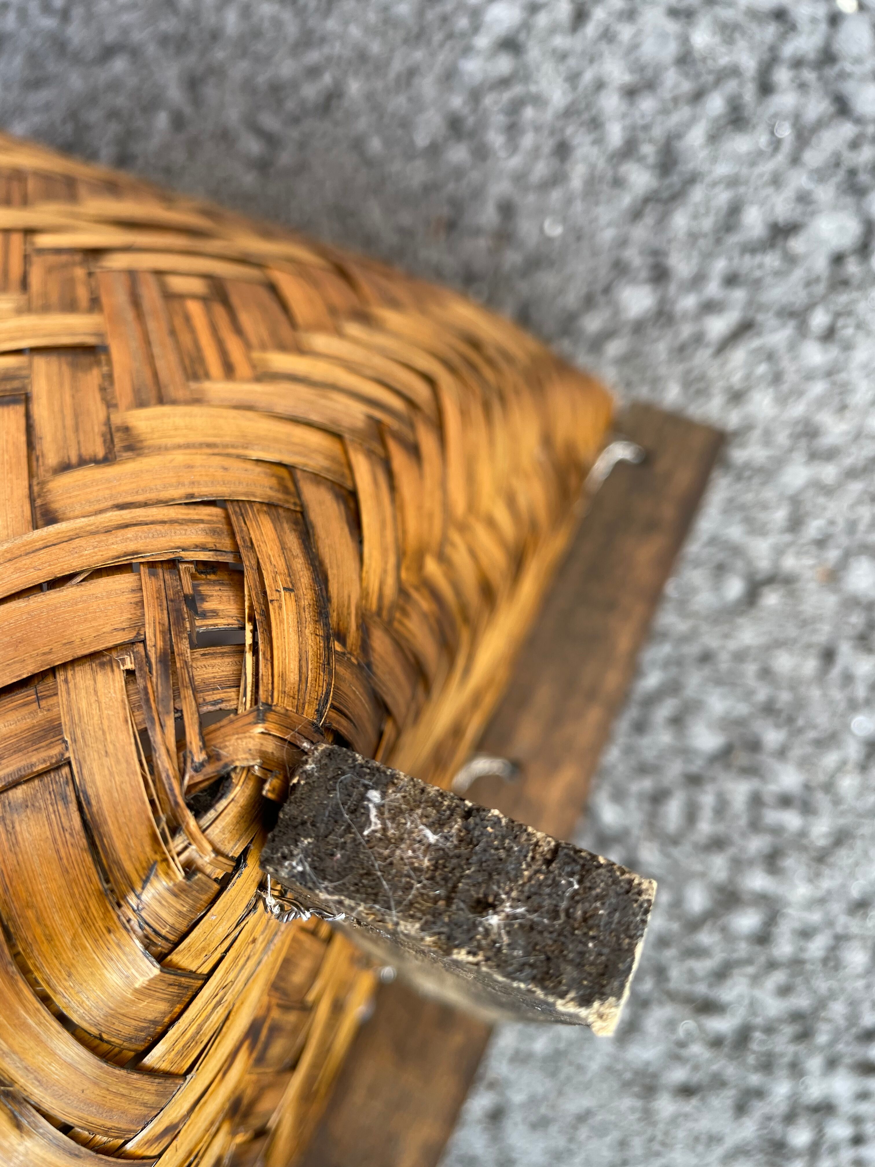 Basket with lided bamboo from Asia