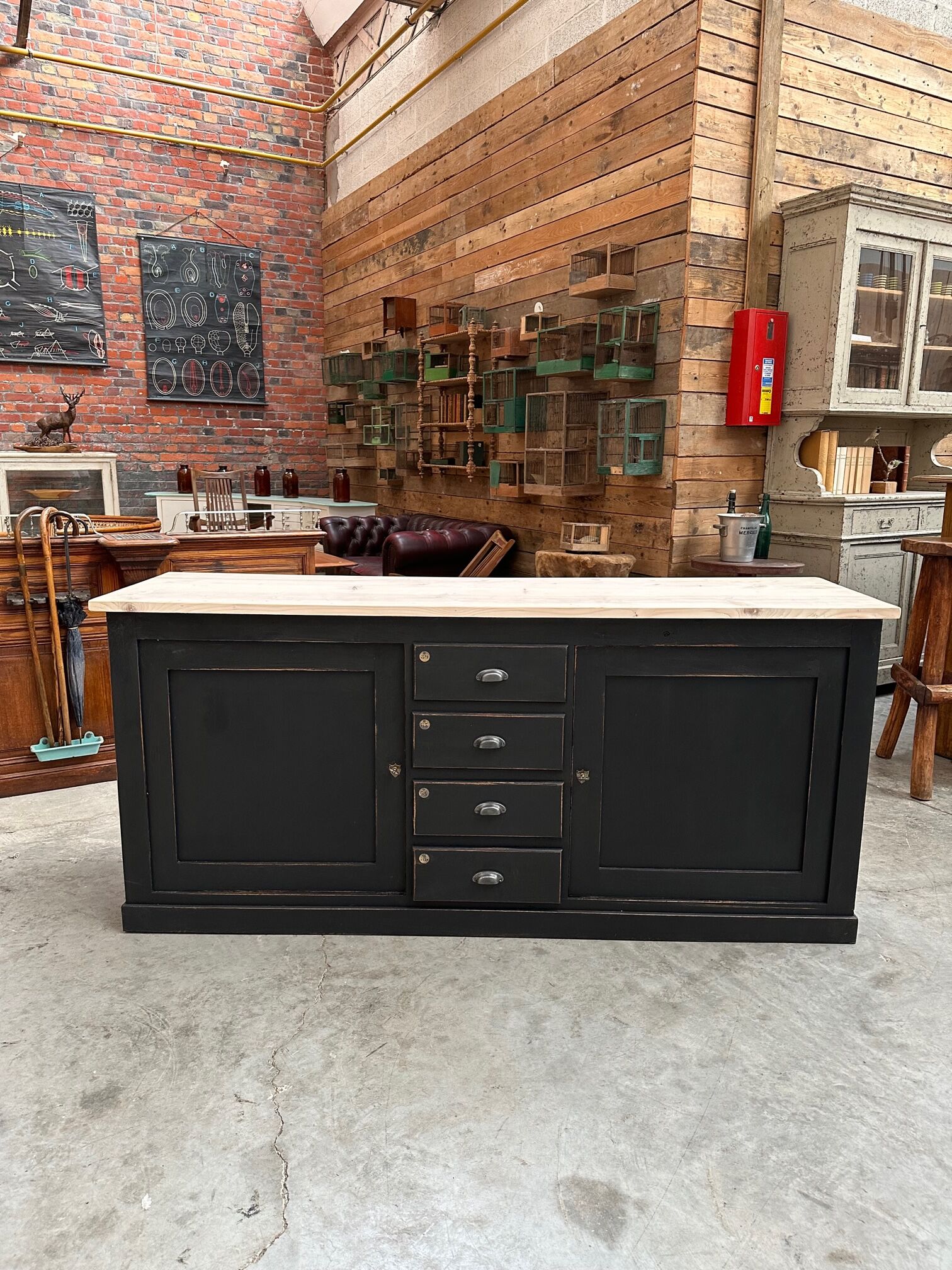 Old patinated craft furniture