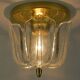 Limburg flush mount model a475 3031 flower-shaped glass shade and brass 70s