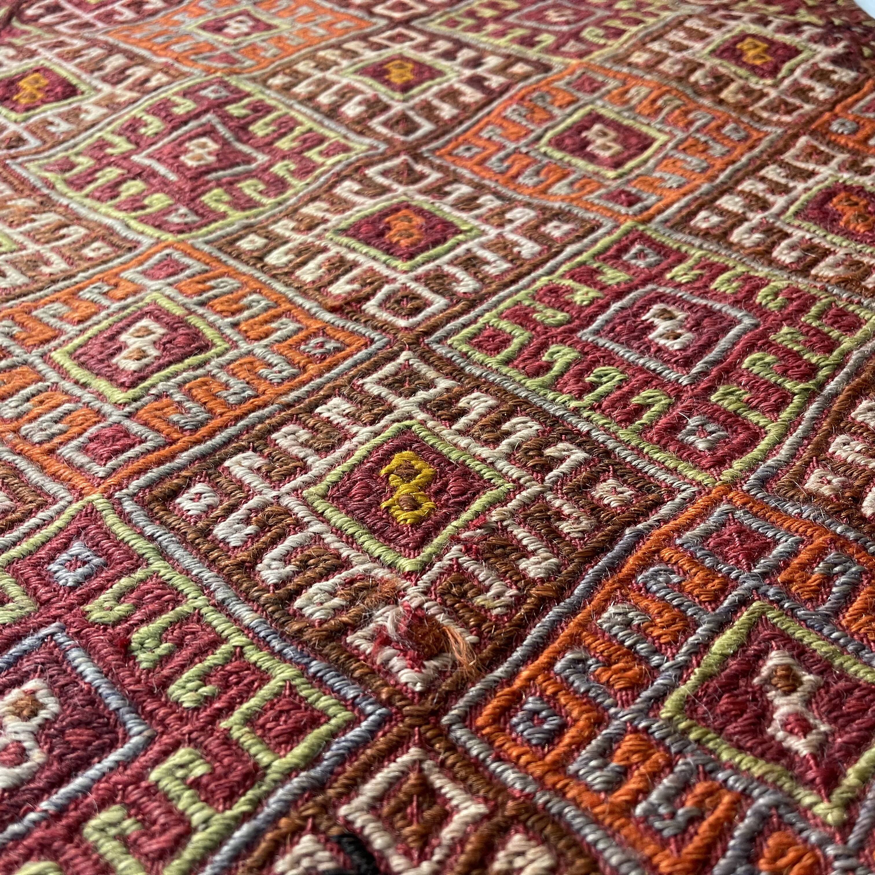 Tapis kilim turc vintage 93 x 50 cm
