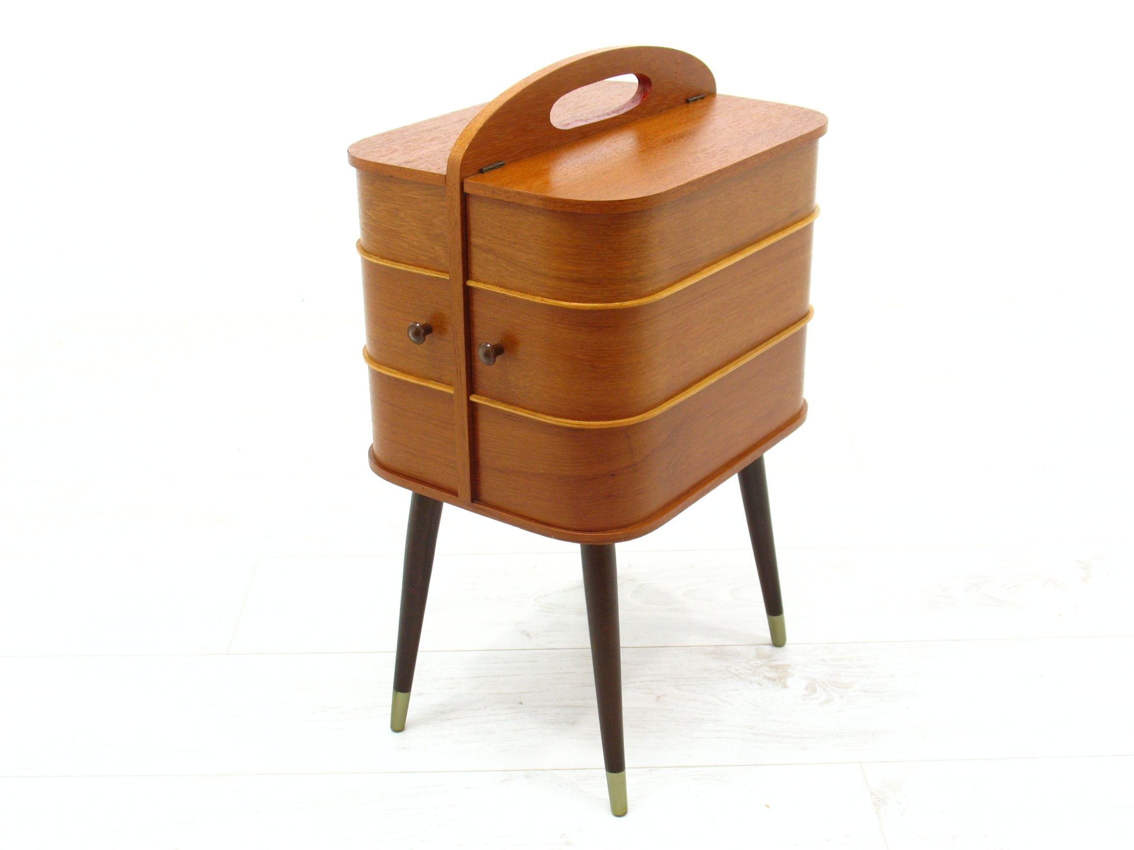 Coffre de rangement danois en contreplaqué, années 1970