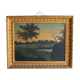 Huile sur panneau paysage ancien