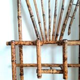 Art nouveau coat rack in tiger-print bamboo