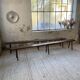 Pair of 3m solid oak farmhouse benches