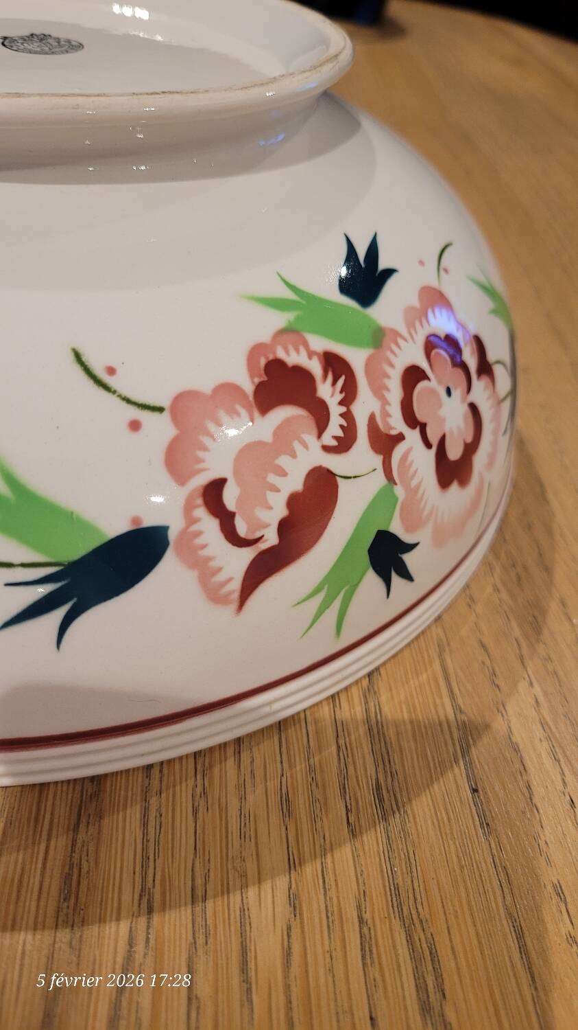 Antique serving dish in Boch La Louvière porcelain