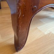 Secretary with drop-down front, signed Jean Laick, master cabinetmaker, cherry wood.