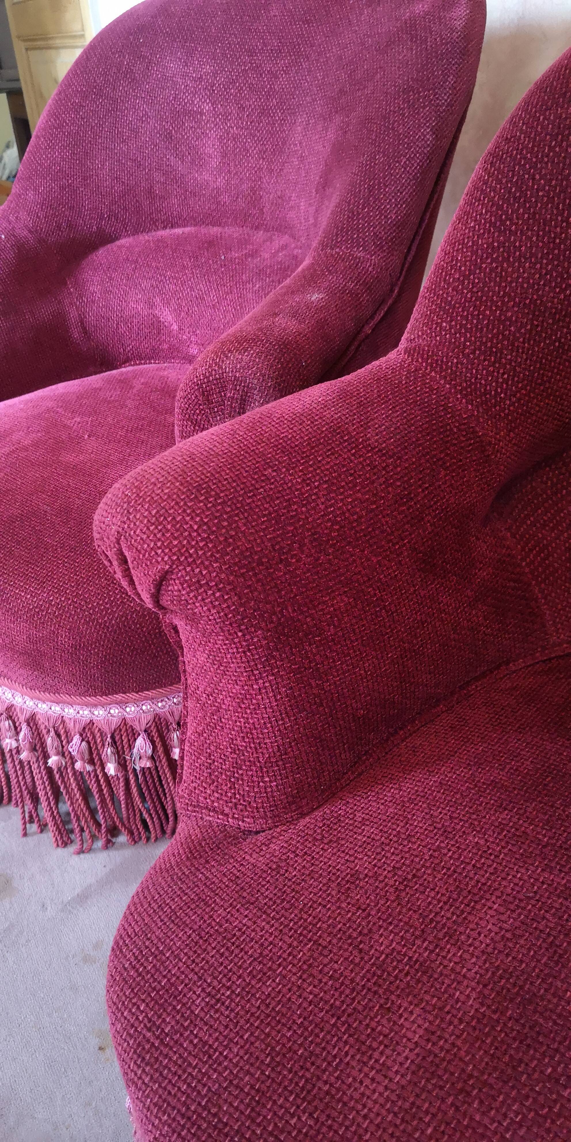 Pair of toad armchairs