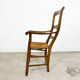 Antique oak armchair with cane seat 19th century