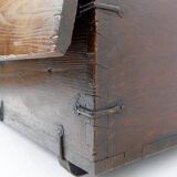 Asian wooden chest with decorative fittings