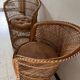 Paire Fauteuils  rotin osier