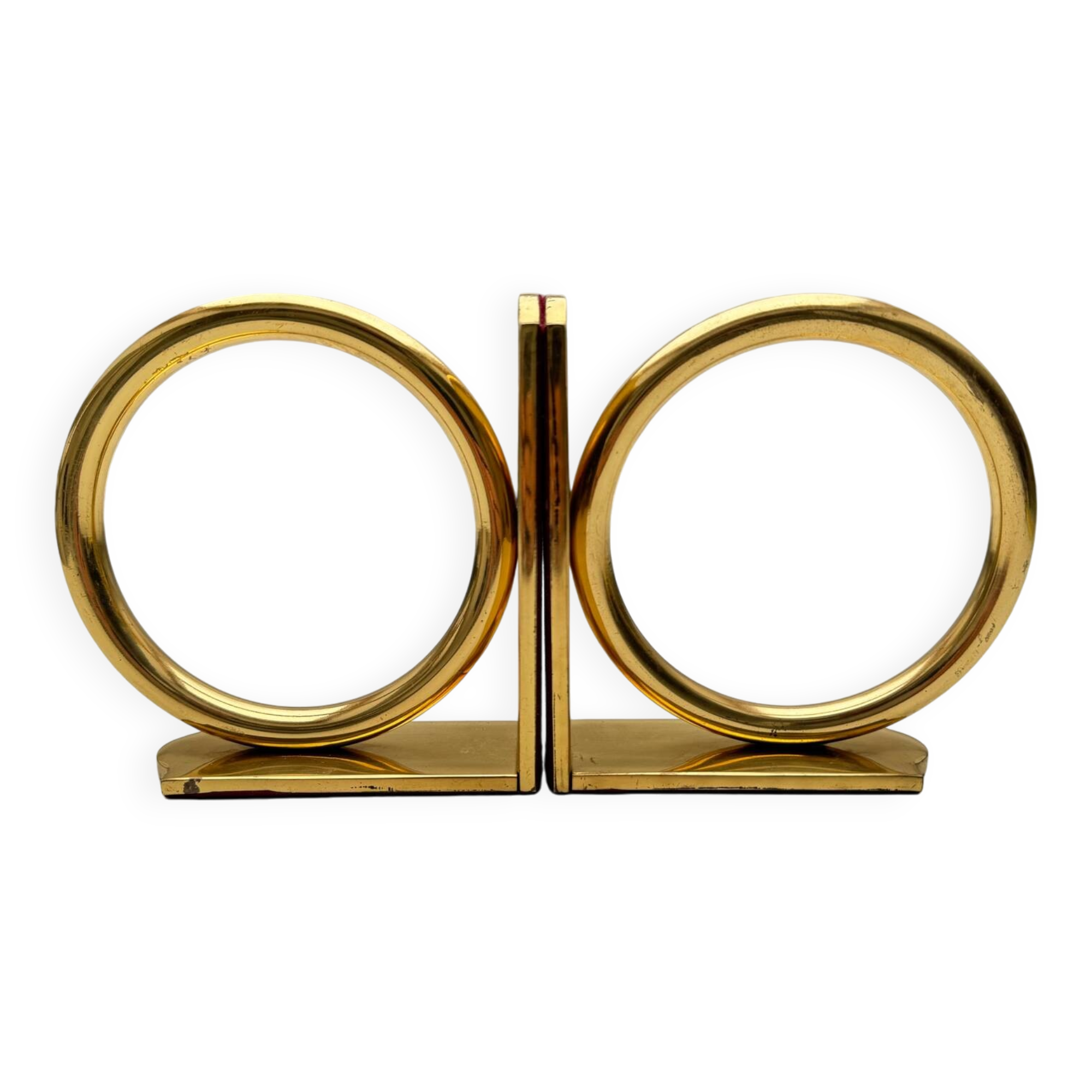 Bookends circles brass
