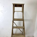 Antique wooden workshop stepladder from the 1950s