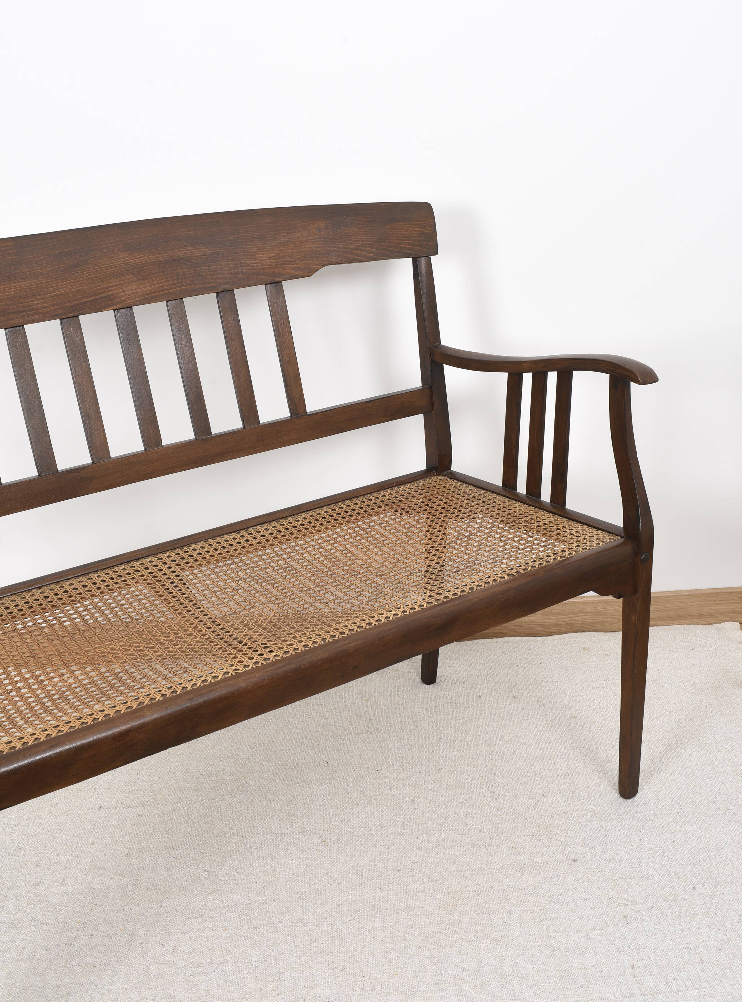 Stella cane bench, stamped