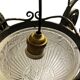 Art Deco, 5-light chandelier with moulded glass and butterfly decoration, wrought iron, circa 1930.