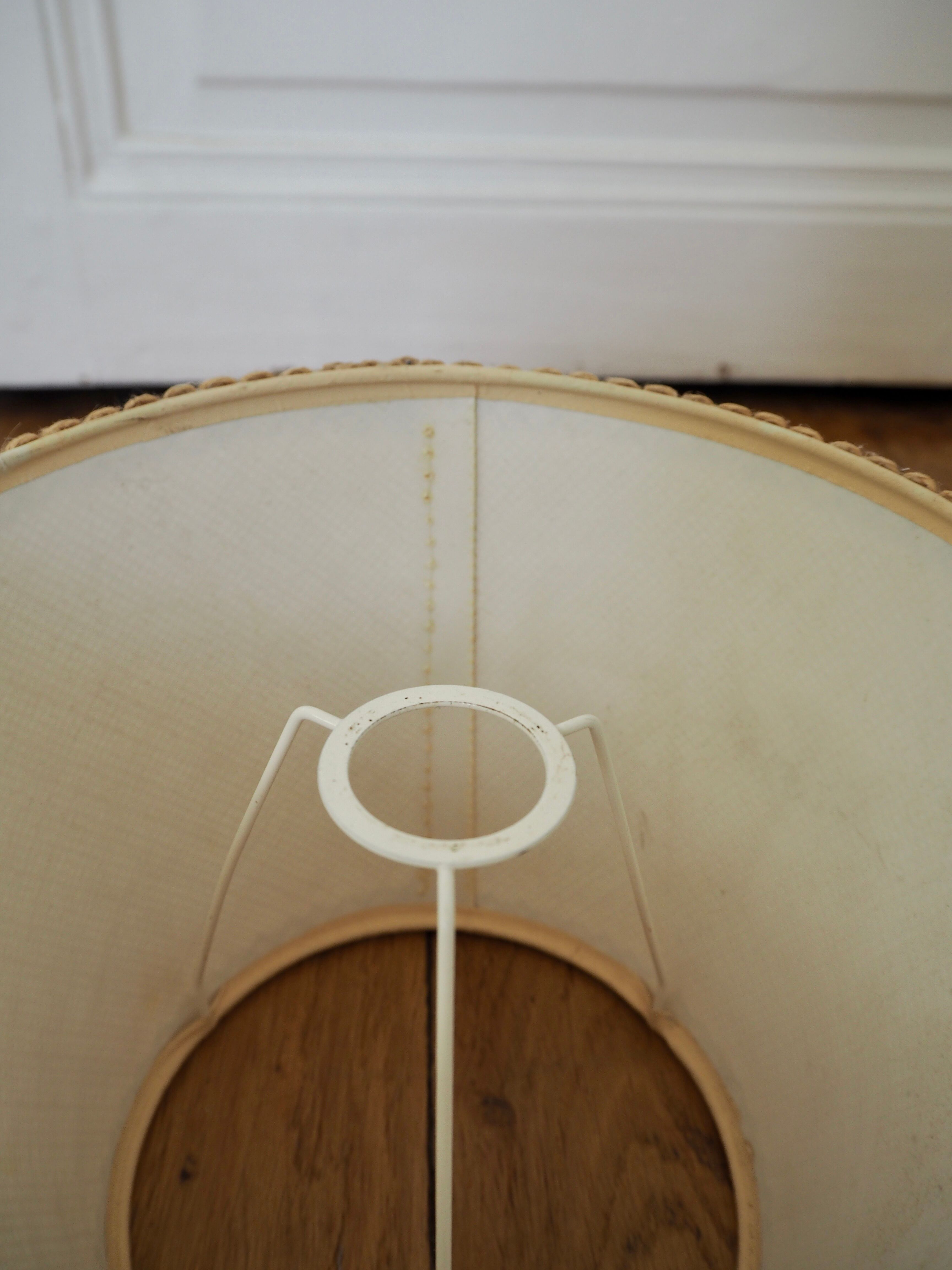 Vintage beige jute lampshade H14cm