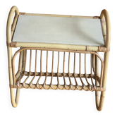 Small rattan side table