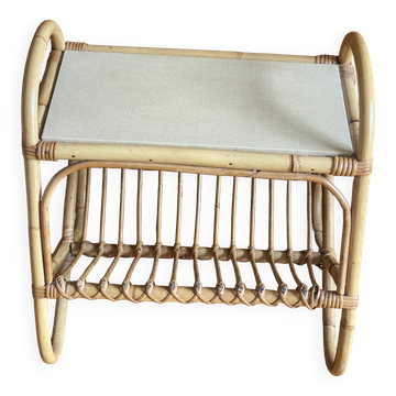 Small rattan side table