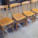 Series of 4 vintage luterma bistro chairs 1950