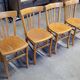 Série de 4 chaises de bistrot luterma 1950 vintage
