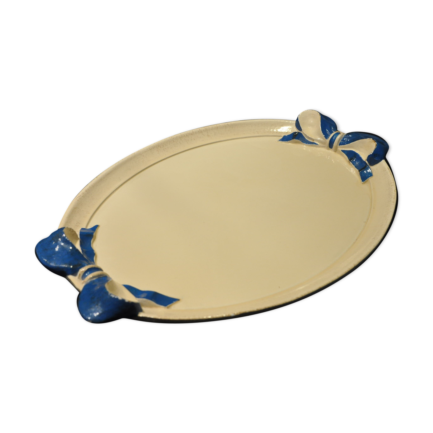 Vintage roundwood serving tray Italy