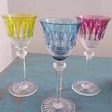 6 Saint Louis lined crystal wine glasses, Tommy model