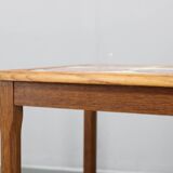 Mid-century Danish oak nesting tables with tile tops