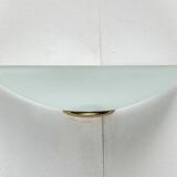 Postmodern vintage glass wall light by Metalarte, 1980s.