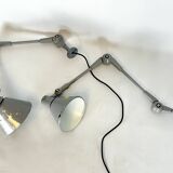 Mid-Century AURE set of two rare wall lamps in metal. Italy 1960s