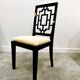 Set of 8 Jean Claude Mahey black lacquered dining chairs for Roche Bobois,