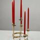 Set of Brass “Swirl” and “Spiral” Candle Holders by Gunnar Ander for Ystad-Metall, Sweden, 1960s