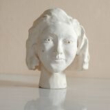 Plaster head sculpture