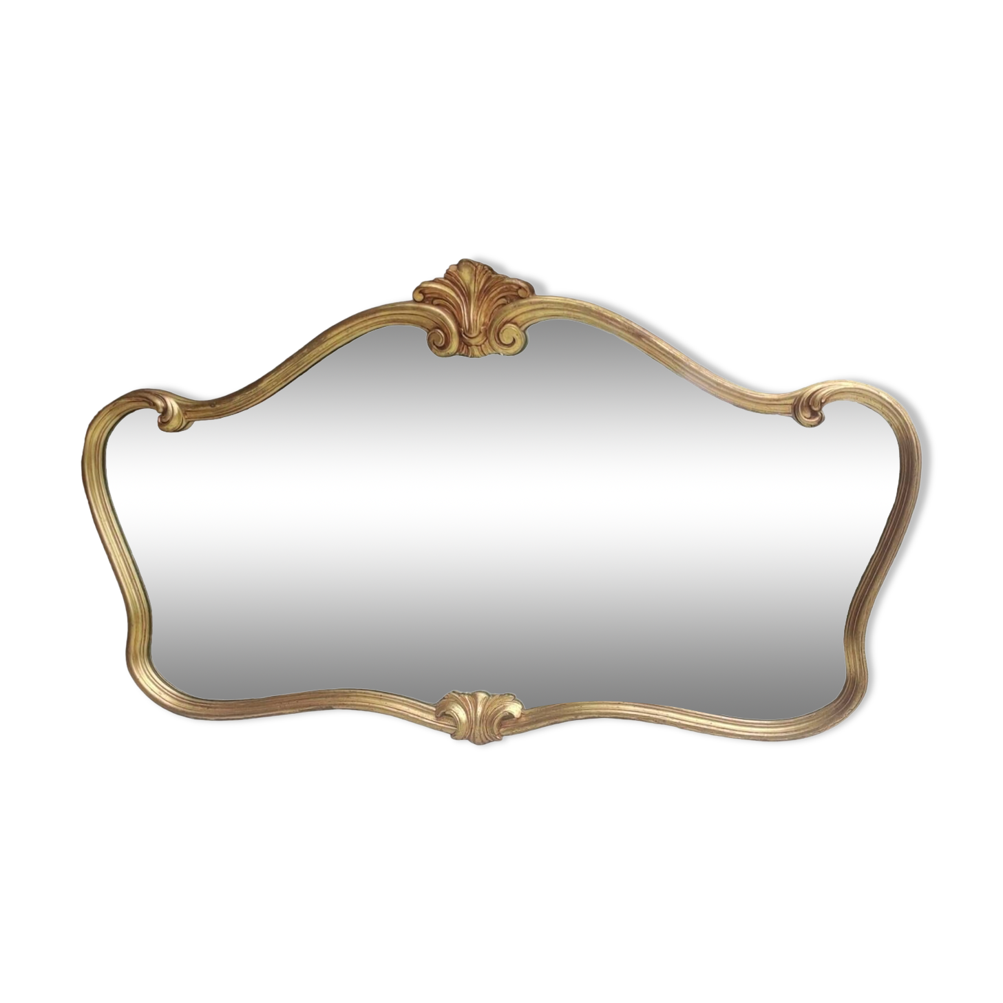 Old large golden mirror