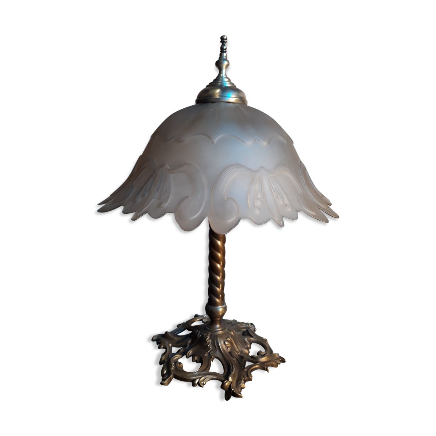 Lampe bronze et laiton art nouveau 1900 a 30s