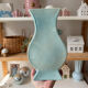 Vintage blue ceramic vase