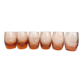 Handmade pink soufflé glasses