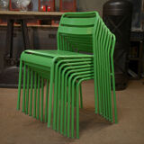 Stackable metal garden chairs