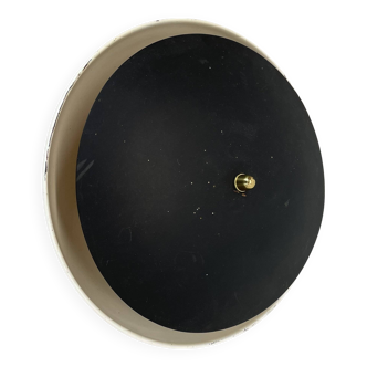 unique round metal Gino Sarfatti Style Ceiling Wall Light Flushmount Italy 1950s