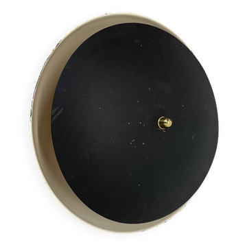 unique round metal Gino Sarfatti Style Ceiling Wall Light Flushmount Italy 1950s