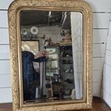 Old Louis Philippe style gilded mirror, 102cm H