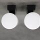 1960s Set of Two Glass/Bakelite Wall Lights , Czechoslovakia