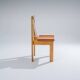Elm and leather chair, Luigi Gorgoni, 1970s