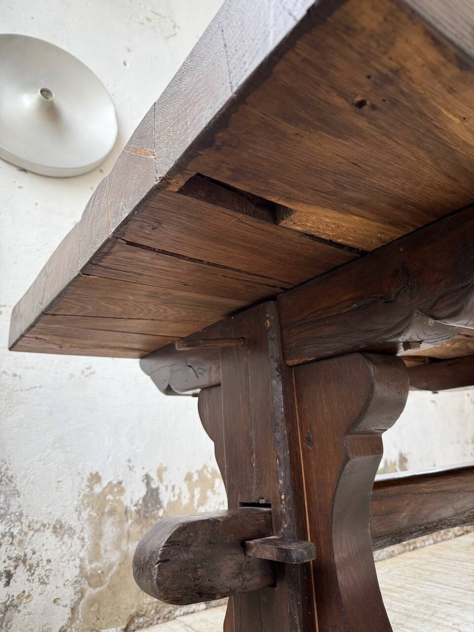 Table de monastère XXL en chêne, 19ème s.