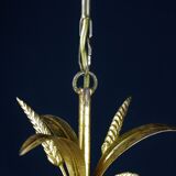 Golden suspension, 3 branches, wheat cob decoration.