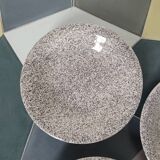 Set of 4 speckled soup plates