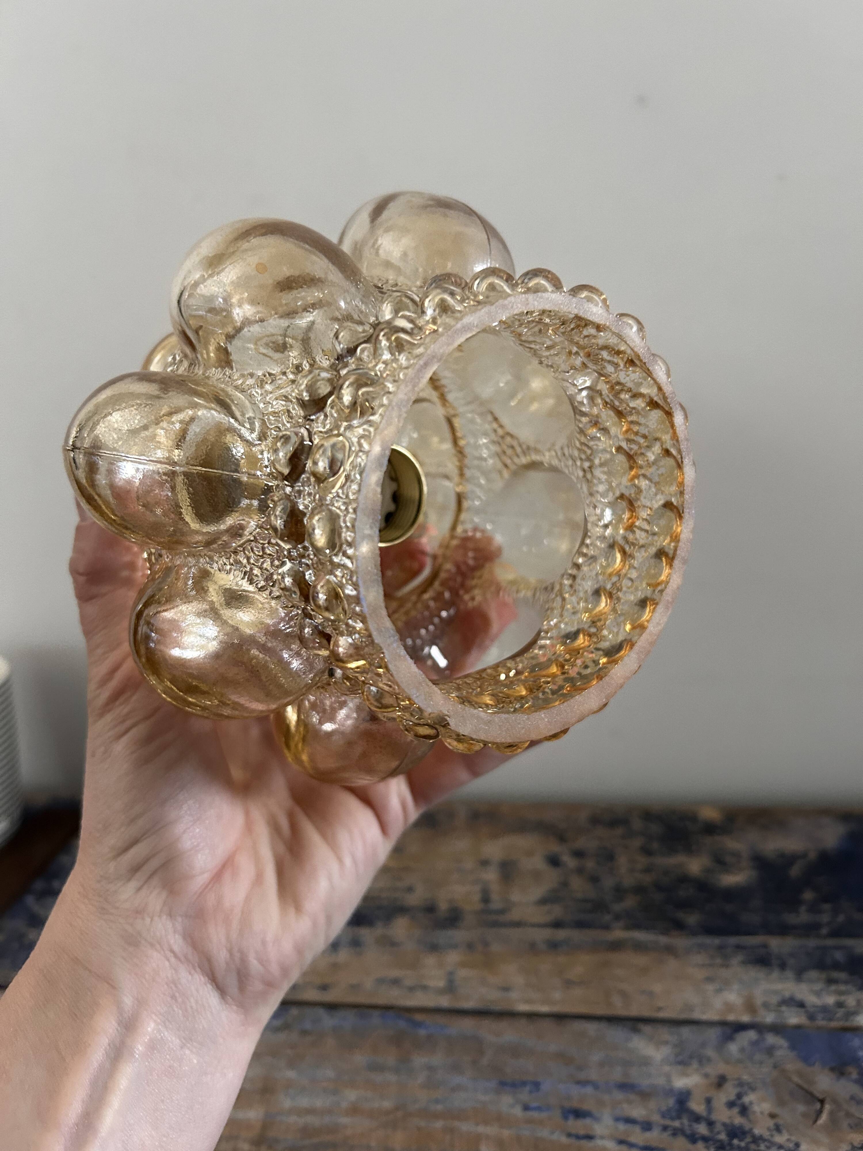 Bubbled glass wall light