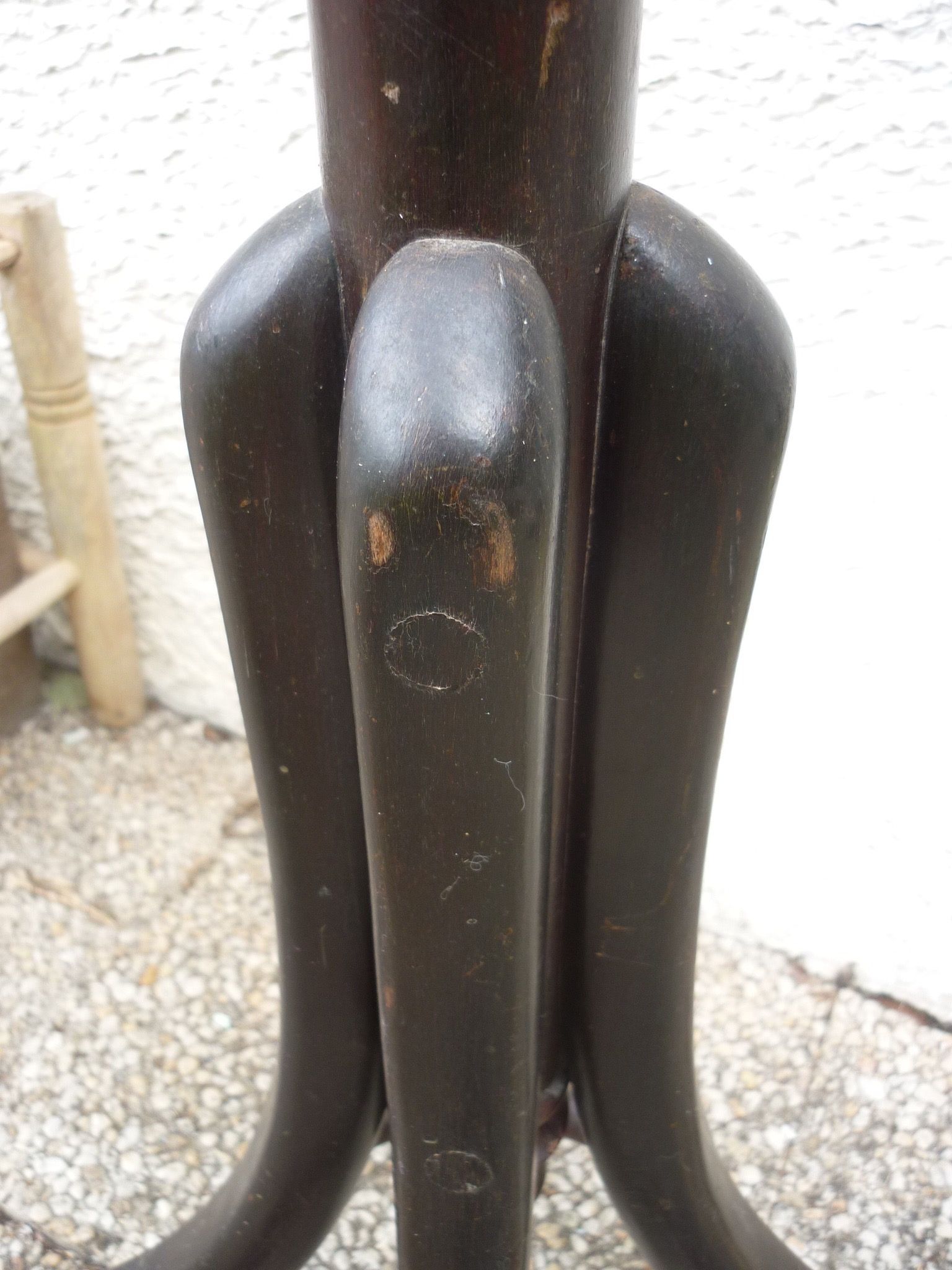 Old curved wood parrot coat holder