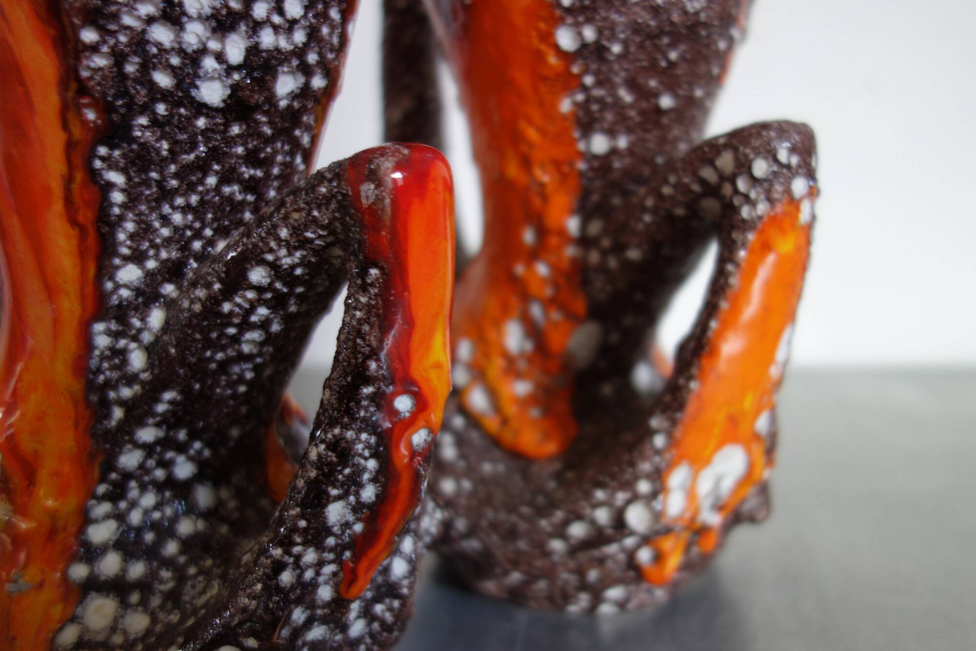 Pair of Fat Lava Vallauris vases from the 1950s