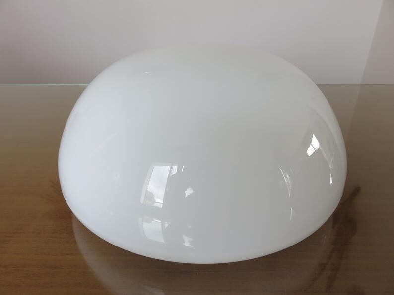 Sconce "half sphere" in white opaline 60/70 years