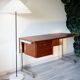 Ordo desk, teak, 1970, chrome cantilever footing